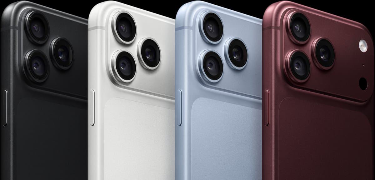 iPhone 18 Pro i fire farger, sett bakfra