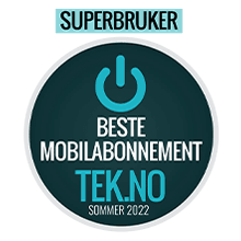 <p><strong>Tek.no</strong> kåret “Beste mobilabonnement sommer 2022”. Dette er deres nyeste test. <a href="/mobilabonnement/fri-data/"><strong>Chili Fri Data</strong></a> ble igjen kåret til vinner i kategorien “Superbruker”. Fri Data har vunnet hver superbruker-kåring siden 26.mai 2018.</p>
<p><a href="https://www.tek.no/test/i/1OKQgM/beste-mobilabonnement-sommer-2022">Testen finner du her</a></p>
