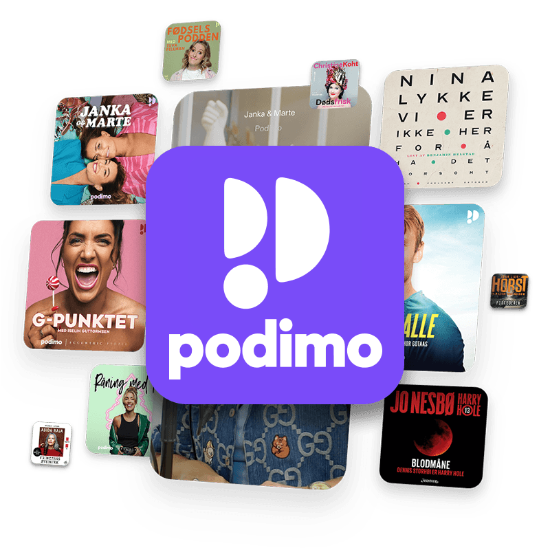 <h2><strong>Podimo Premium</strong><br />
2 måneder gratis Podimo</h2>
<p>Du får 2 måneder gratis Podimo Premium som Chilimobil-kunde. Ingen binding. Etter gratisperioden betaler du 79,-/mnd. Tilbudet gjelder kun for nye kunder av Podimo. Ubegrenset lytting til eksklusive podkaster og 10 timer lydboklytting i måneden. Podkast og lydbøker i en og samme app.</p>
